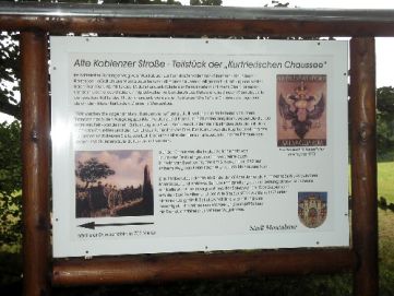 Hinweisschild der Kurtrierischen Chaussee Hinweisschild der Kurtrierischen Chaussee