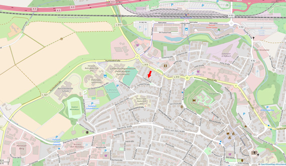 Colletstraße (Quelle: OpenStreetMap) Colletstraße (Quelle: OpenStreetMap)
