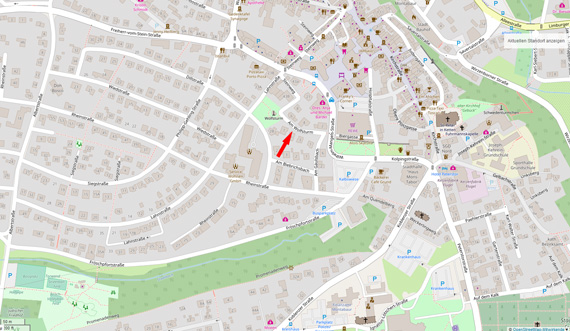 Am Wolfsturm (Quelle: OpenStreetMap) Am Wolfsturm (Quelle: OpenStreetMap)