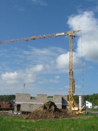 Rohbau eines Einfamilienhauses Rohbau eines Einfamilienhauses