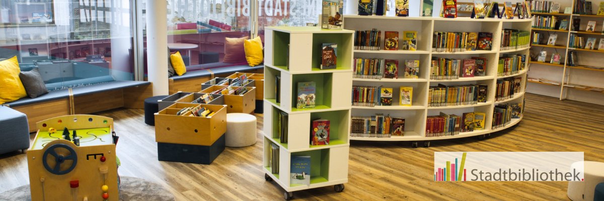 Bild zeigt Innenansicht der Stadtbibliothek