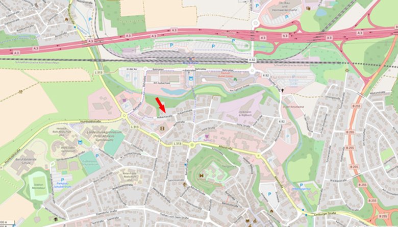 Aubachstraße (Quelle: OpenStreetMap)