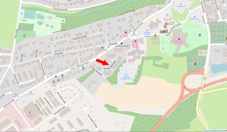 Am alten Sportplatz´(Quelle: OpenStreetMap)