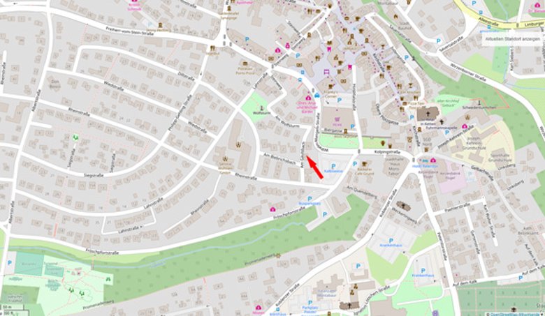 Am Gäulsbach (Quelle: OpenStreetMap)