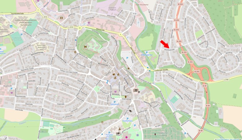 Brackleystraße (Quelle: OpenStreetMap)