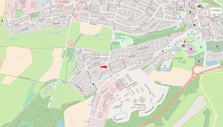 Barbarastraße (Quelle: OpenStreetMap)