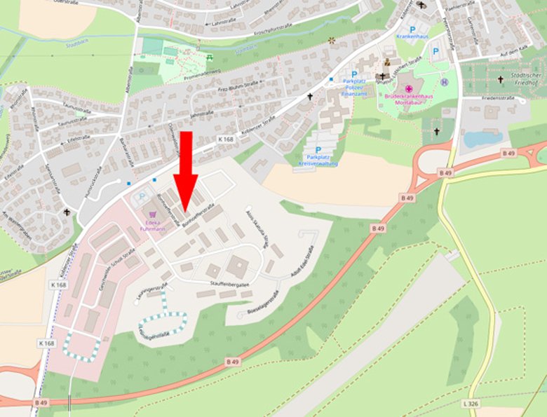 Bonhoefferstraße (Quelle: OpenStreetMap)