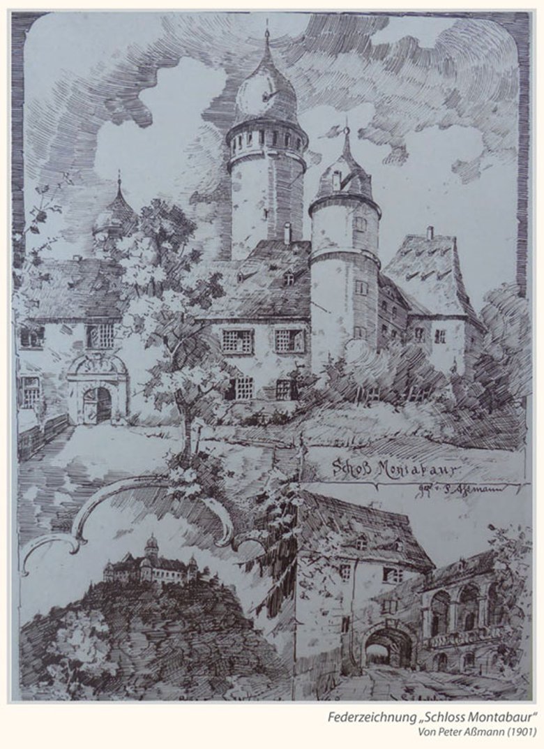 Federzeichnung Schloss Montabaur