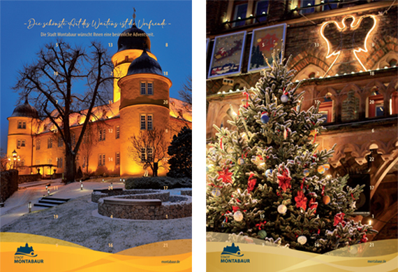 Adventskalender mit zwei Montabaur-Motiven