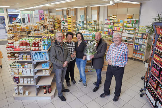 1.Beigeordneter Gerd Frink, Regina Kirchhöfer, Caroline Kirchhöfer, City Manager Josef Schüller, Rolf Kirchhöfer