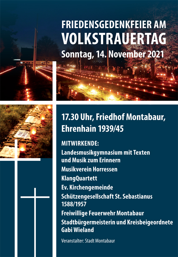 Friedensgedenkfeier zum Volkstrauertag am 14.11.2021