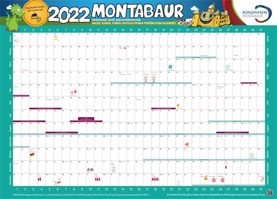 Der beliebte Wandkalender 2022 ist wieder da!