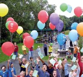 Luftballonaktion am Quendelberg Luftballonaktion am Quendelberg