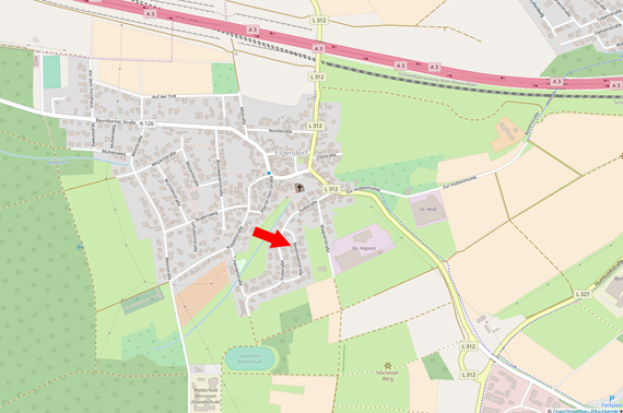 Beethovenstraße (im Stadtteil Elgendorf, Quelle: OpenStreetMap) Beethovenstraße (im Stadtteil Elgendorf, Quelle: OpenStreetMap)